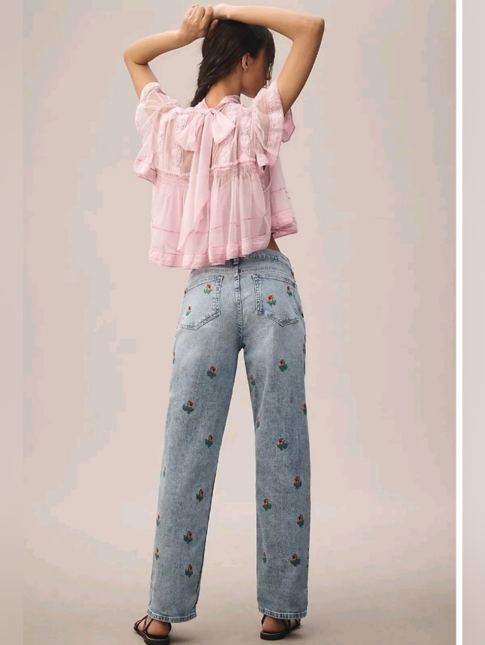 Pilcro By Anthropologie Embroidered Jeans, Size 33, nwot , Gorgeous - Picture 2 of 3